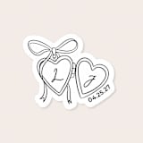 "Initial Locket Wedding Temporary Tattoos (Pack of 10)" - Party Favors in black by Social B Creative Studio