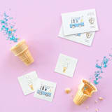 "Ice Cream Dreams Temporary Tattoos - Pack of 2" - Party Favors in multicolor by Jollity and Co
