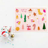"Jingle All the Way Stickers - Set of 1" - Party Favors in multicolor by Jollity and Co