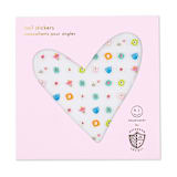 "Flora Nail Stickers - Set of 1 Sheet, 100 Nail Stickers" - Party Favors in multicolor by Jollity and Co