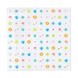 "Flora Nail Stickers - Set of 1 Sheet, 100 Nail Stickers" - Party Favors in multicolor by Jollity and Co