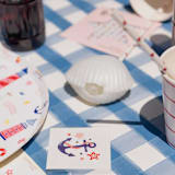 "Seaside Nail Stickers - Set of 1 Sheet of 100 Nail Stickers" - Party Favors in multicolor by Jollity and Co
