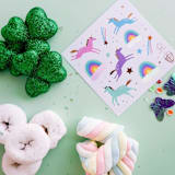 "Magical Unicorn Stickers - Set of 4" - Party Favors in multicolor by Jollity and Co