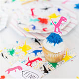 "Dinomite Stickers - Set of 4" - Party Favors in multicolor by Jollity and Co