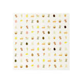 "Bunnies In The Garden Nail Stickers - Set of 1 Sheet, 100 Nail Stickers" - Party Favors in beige by Jollity and Co