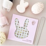 "Bunnies In The Garden Nail Stickers - Set of 1 Sheet, 100 Nail Stickers" - Party Favors in beige by Jollity and Co
