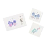 "Flutter Temporary Tattoos - Pack of 2" - Party Favors in multicolor by Jollity and Co