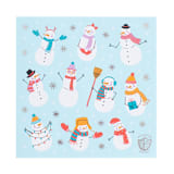 "Blizzard Buddies Stickers - Set of 4" - Party Favors in blue by Jollity and Co