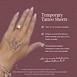 "Modern Wedding Temporary Tattoos (2 Sheets)" - Party Favors in black by Social B Creative Studio