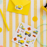 "Under Construction Stickers - Set of 4" - Party Favors in multicolor by Jollity and Co