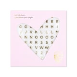 "Gold Say Everything Nail Stickers - Set of 1 Sheet, 100 Nail Stickers" - Party Favors in gold by Jollity and Co