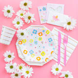 "Flora Stickers - Set of 4" - Party Favors in multicolor by Jollity and Co