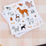 "Bow Wow Sticker Set - Pack of 4" - Party Favors in multicolor by Jollity and Co