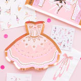 "Pirouette Stickers - Set of 4" - Party Favors in multicolor by Jollity and Co