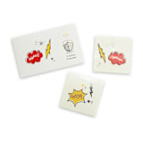 "Superhero Temporary Tattoos - Pack of 2" - Party Favors in multicolor by Jollity and Co