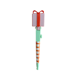 "Baking Spirits Bright Gingerbread Man Surprise Pen" - Party Favors in multicolor by Jollity and Co