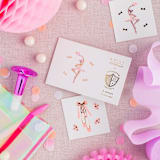 "Pirouette Temporary Tattoos - Pack of 2" - Party Favors in multicolor by Jollity and Co