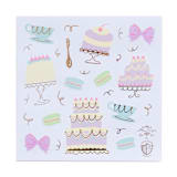 "Let Them Eat Cake Stickers - Set of 4" - Party Favors in multicolor by Jollity and Co