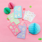 "Let Them Eat Cake Stickers - Set of 4" - Party Favors in multicolor by Jollity and Co