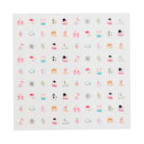 "Blizzard Buddies Nail Stickers - Set of 1 Sheet, 100 Nail Stickers" - Party Favors in multicolor by Jollity and Co