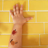"Little Chef Fruit and Veggie Temporary Tattoos" - Party Favors in multicolor by POP Party Supplies