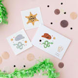 "Yeehaw Temporary Tattoos - Pack of 2" - Party Favors in multicolor by Jollity and Co