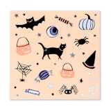"Hocus Pocus Stickers - Set of 4" - Party Favors in orange by Jollity and Co