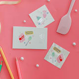 "Baking Spirits Bright Baking Temporary Tattoos" - Party Favors in multicolor by Jollity and Co