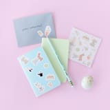 "Bunnies In The Garden Stickers - Set of 4" - Party Favors in multicolorassorted-colors by Jollity and Co