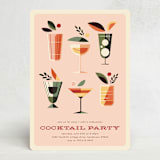 "Mid Mod Party" - Party Invitations in Peach Fizz by Three Kisses Studio - Front