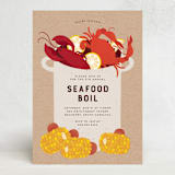 "Seafood Boil" - Party Invitations in Kraft by Rebecca Smith - Front