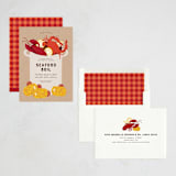 "Seafood Boil" - Party Invitations in Kraft by Rebecca Smith - Assembled
