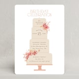"A cake to celebrate" - Party Invitations in Peach by Hudson meet Rose - Front