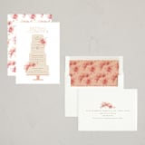 "A cake to celebrate" - Party Invitations in Peach by Hudson meet Rose - Assembled