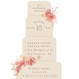 "A cake to celebrate" - Party Invitations in Peach by Hudson meet Rose - Detail