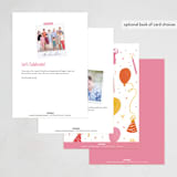 "Birthday Script" - Party Invitations in Cake by Stephanie Hawkes - Back of Card Options