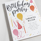 "Birthday Script" - Party Invitations in Cake by Stephanie Hawkes - Detail
