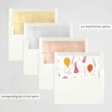 "Birthday Script" - Party Invitations in Cake by Stephanie Hawkes - Envelope Liner Options