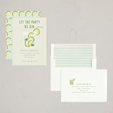 "Be Gin" - Party Invitations in Icy Lime by Kampai Designs - Assembled
