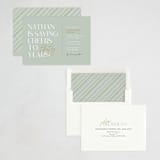 "Cheers!" - Party Invitations in Sage by Stephanie Hawkes - Assembled