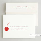 "Birthday Cake" - Party Invitations in Red Checker by Maja Cunningham - FREE Recipient Addressing