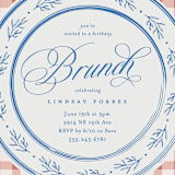 "Classic Brunch" - Party Invitations in Bluebell by Olivia Raufman - Detail
