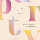"Gradient Party" - Party Invitations in Fruitcake by Vera Lim - Detail
