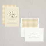 "Golden Years" - Party Invitations in Almond by Morgan Kendall - Assembled