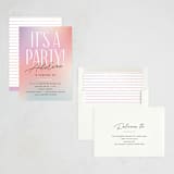 "It's a party" - Party Invitations in Sherbet by Pixel and Hank - Assembled