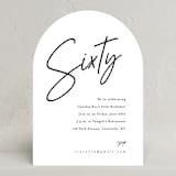 "Modern Milestone" - Party Invitations in Cotton by Stacey Meacham - Front