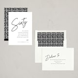 "Modern Milestone" - Party Invitations in Cotton by Stacey Meacham - Assembled