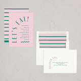 "Arch Type" - Party Invitations in Berry by Angela Thompson - Assembled