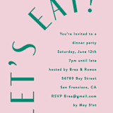 "Arch Type" - Party Invitations in Berry by Angela Thompson - Detail