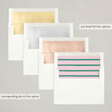 "Arch Type" - Party Invitations in Berry by Angela Thompson - Envelope Liner Options